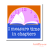 Clock with an open book design and text &