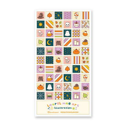 Halloween Patchwork Sticker Sheet