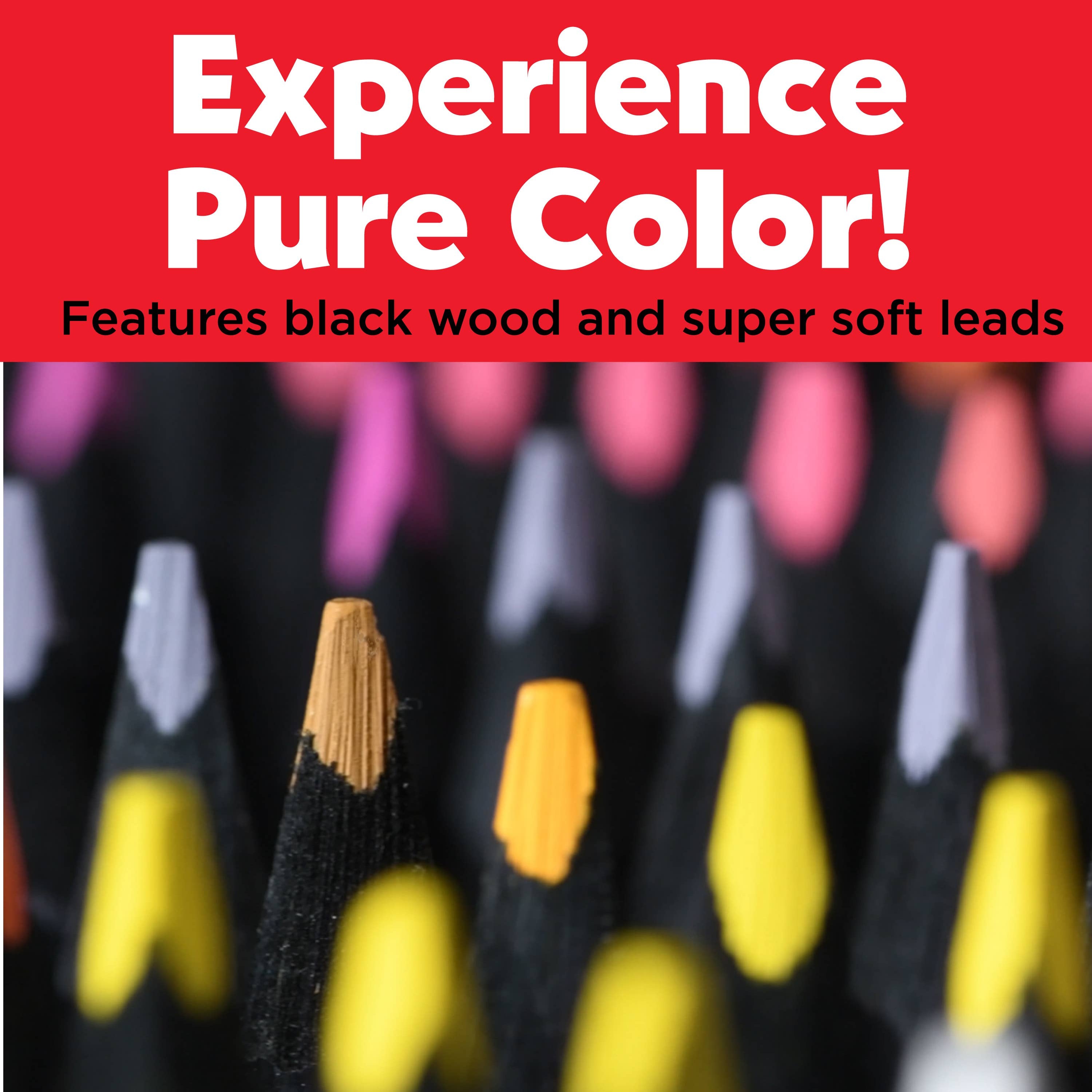 Super Soft Black Edition Colored Pencils, Neon &amp; Pastel 12Ct