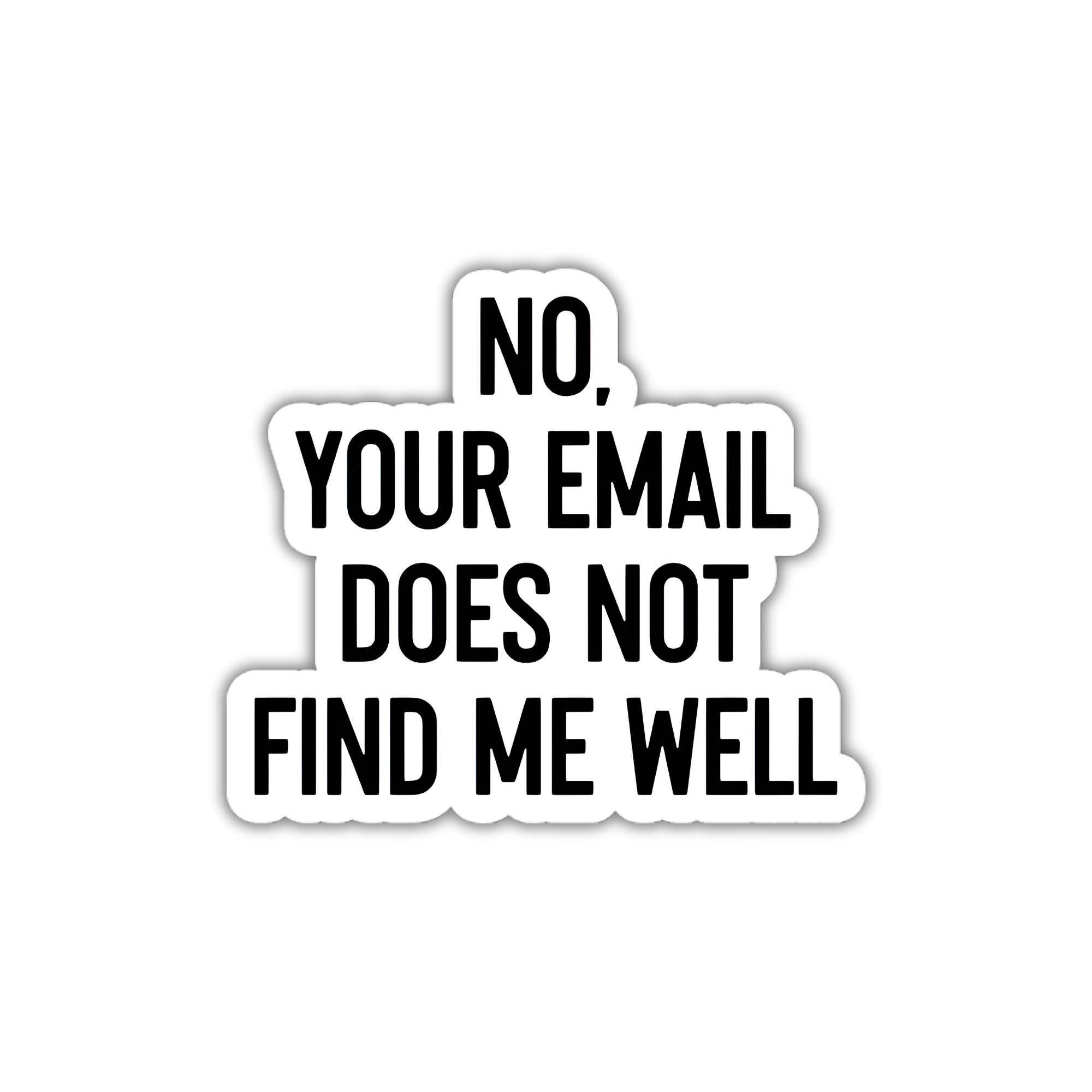 Sticker with text &