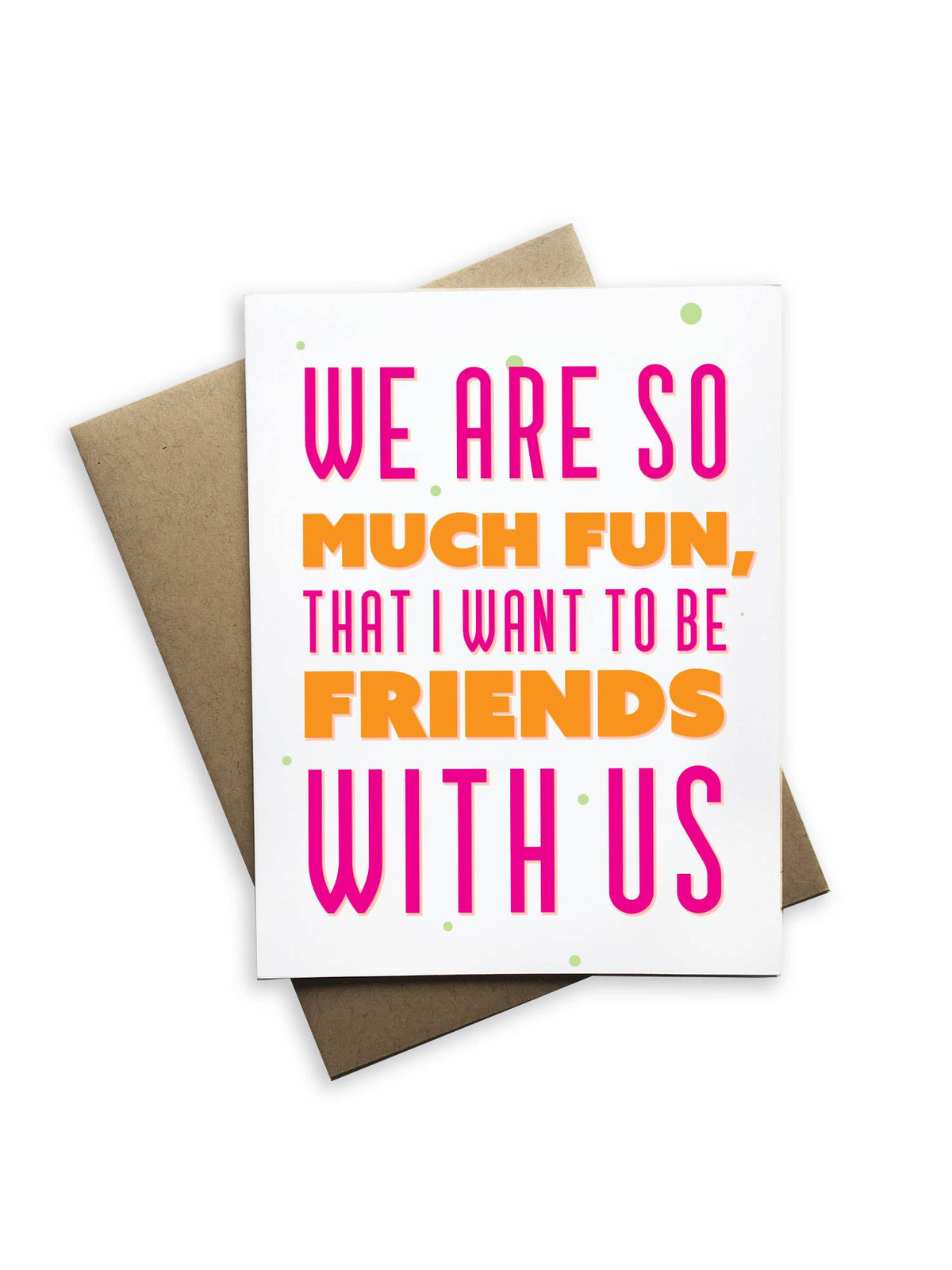 Greeting card with colorful text &