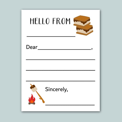 a handwritten letter addressed to someone, with a list of blank spaces for the recipient&
