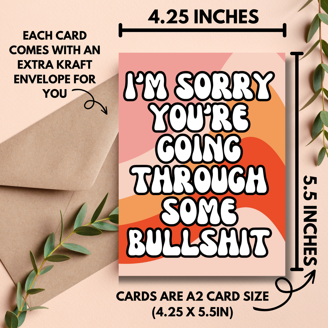 Greeting card with text &