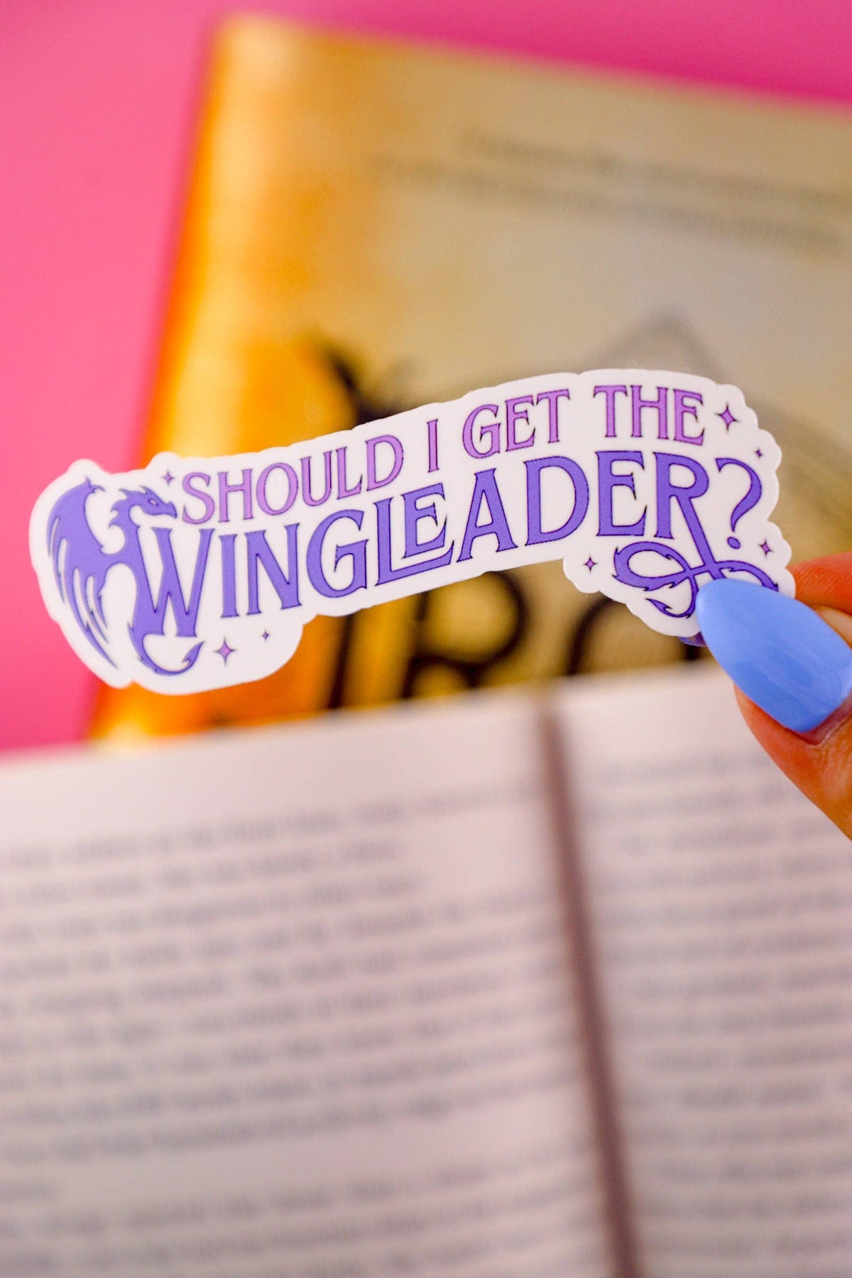 Sticker with text &