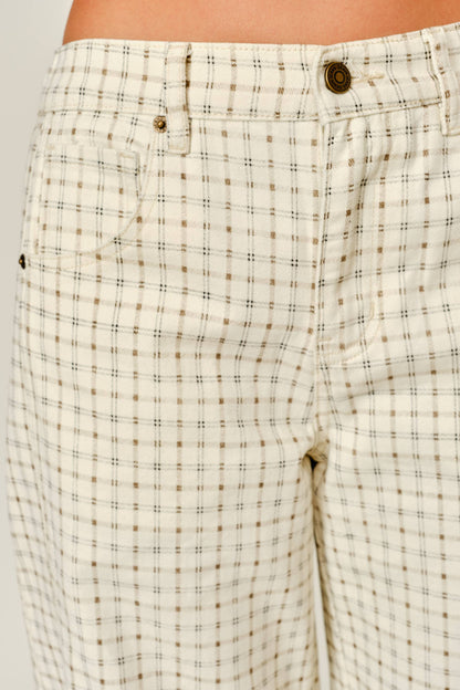 Oxford Plaid Barrel Pants