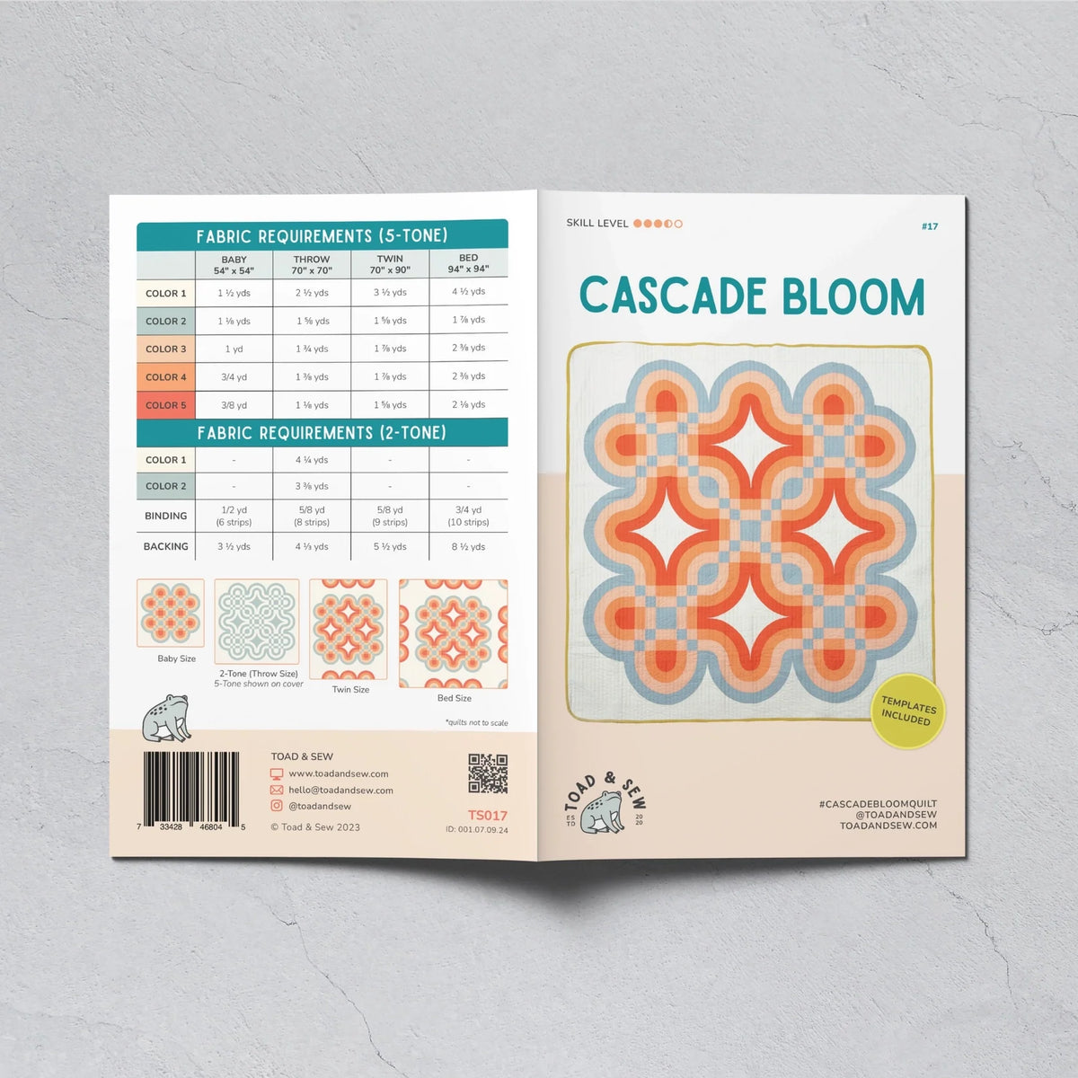 Cascade Bloom - Paper Quilt Pattern
