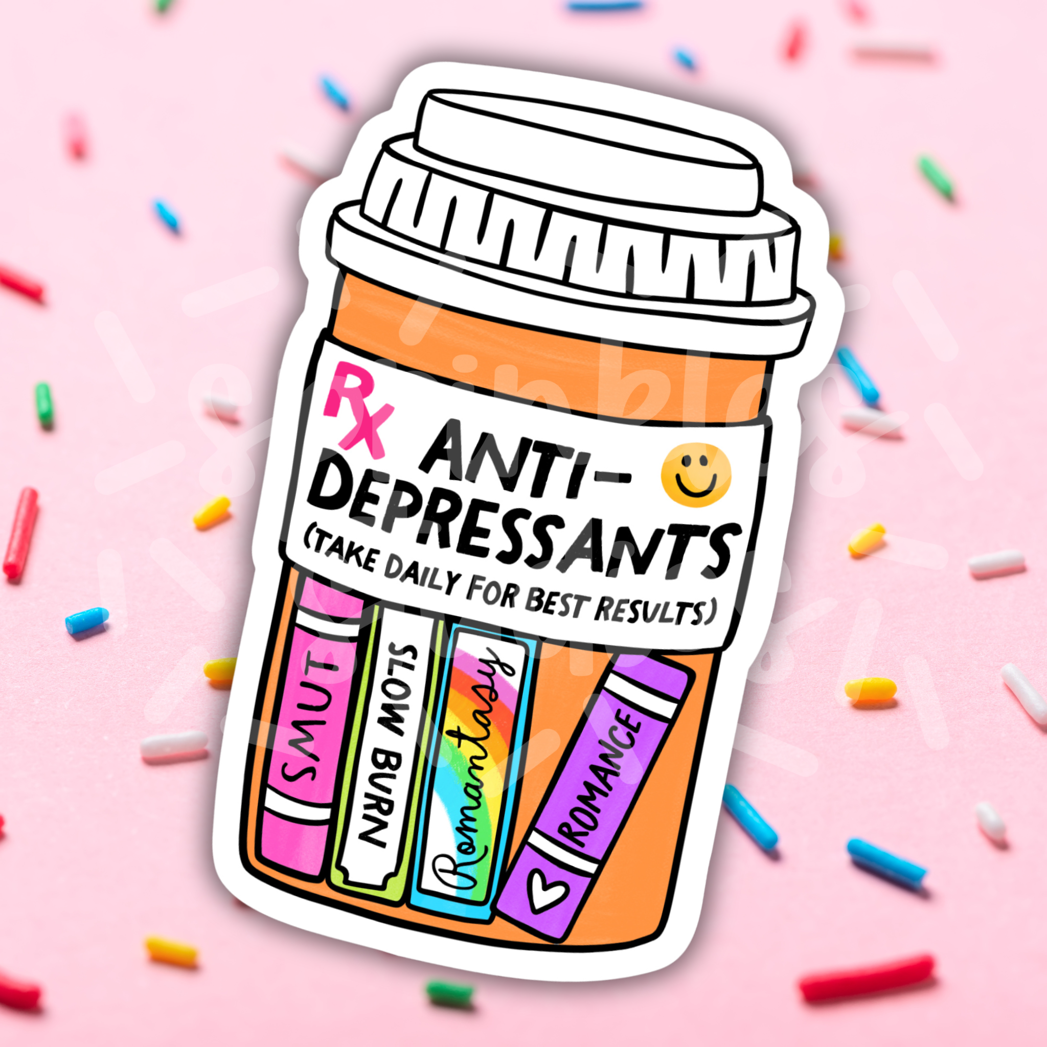 Illustration of a bottle labeled &