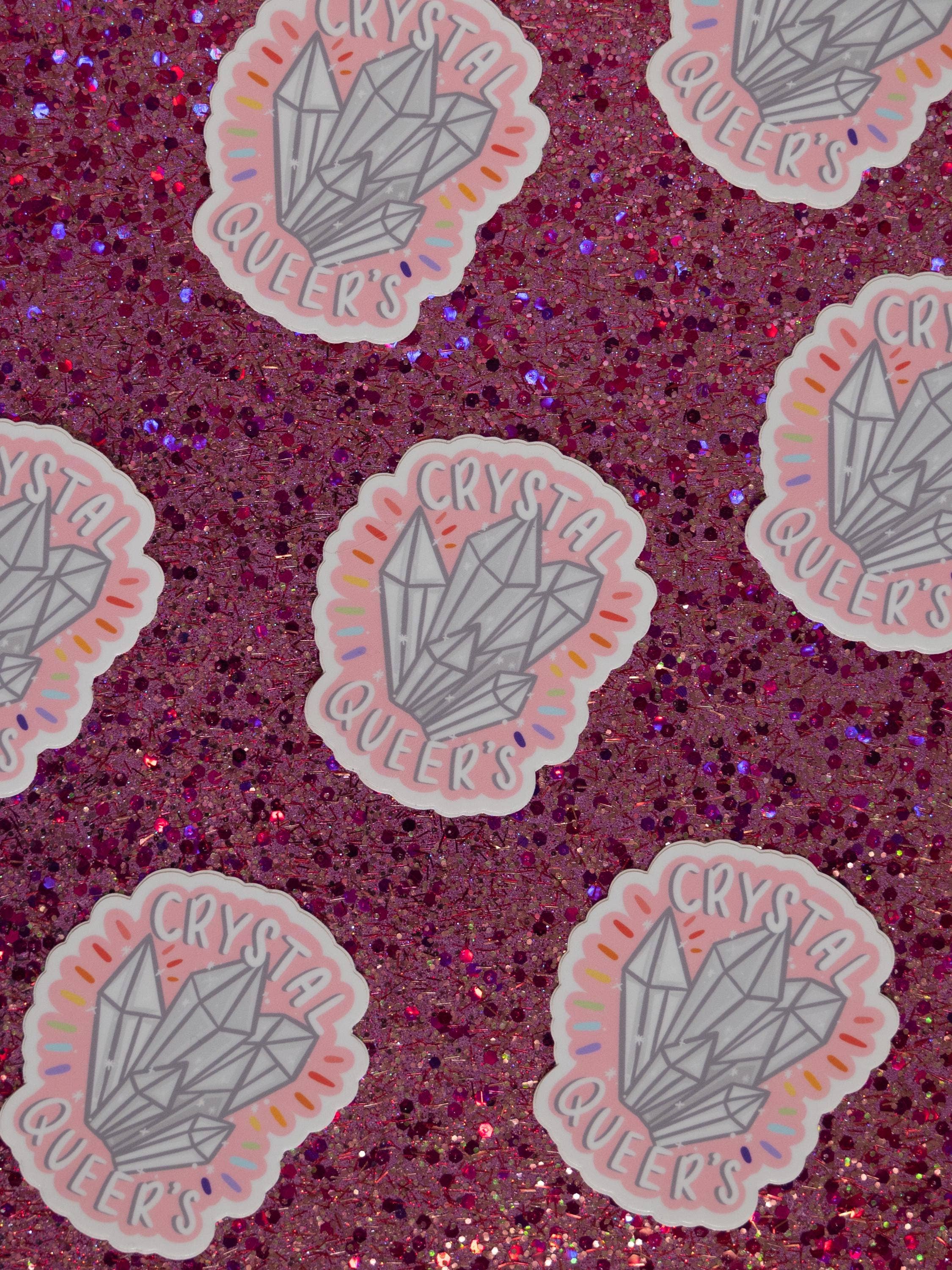 Crystal &amp; Gemstone Queer Stickers