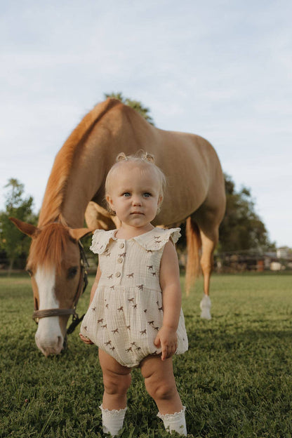 The Wild Horses Muslin Romper
