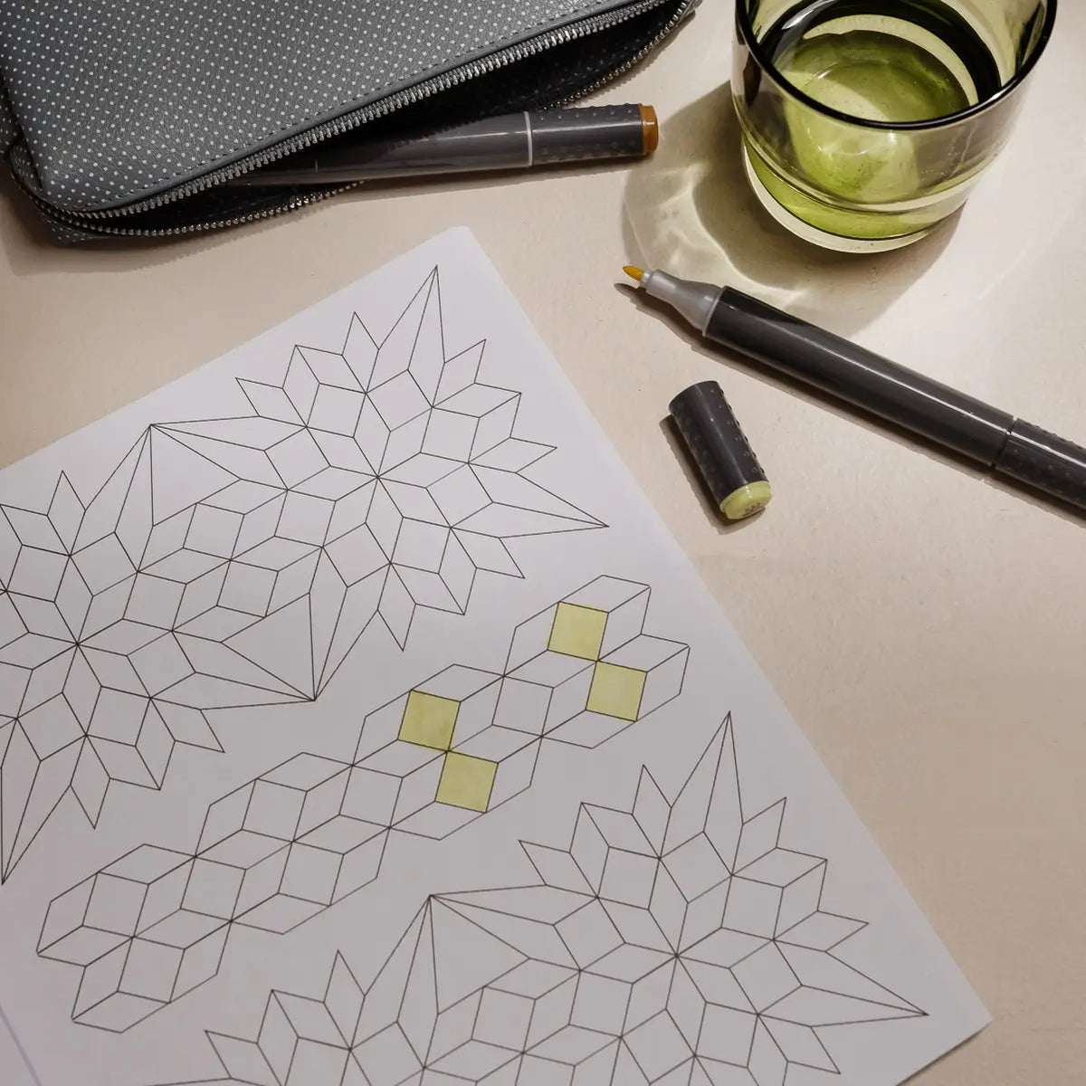 Modern Quilting Coloring Book