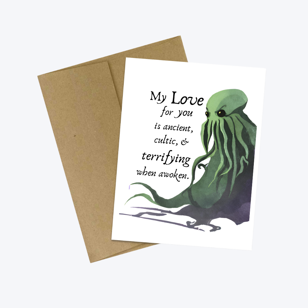 Cthulhu Love Card – Funny Horror Romance Card