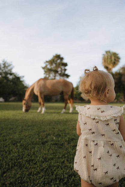 The Wild Horses Muslin Romper
