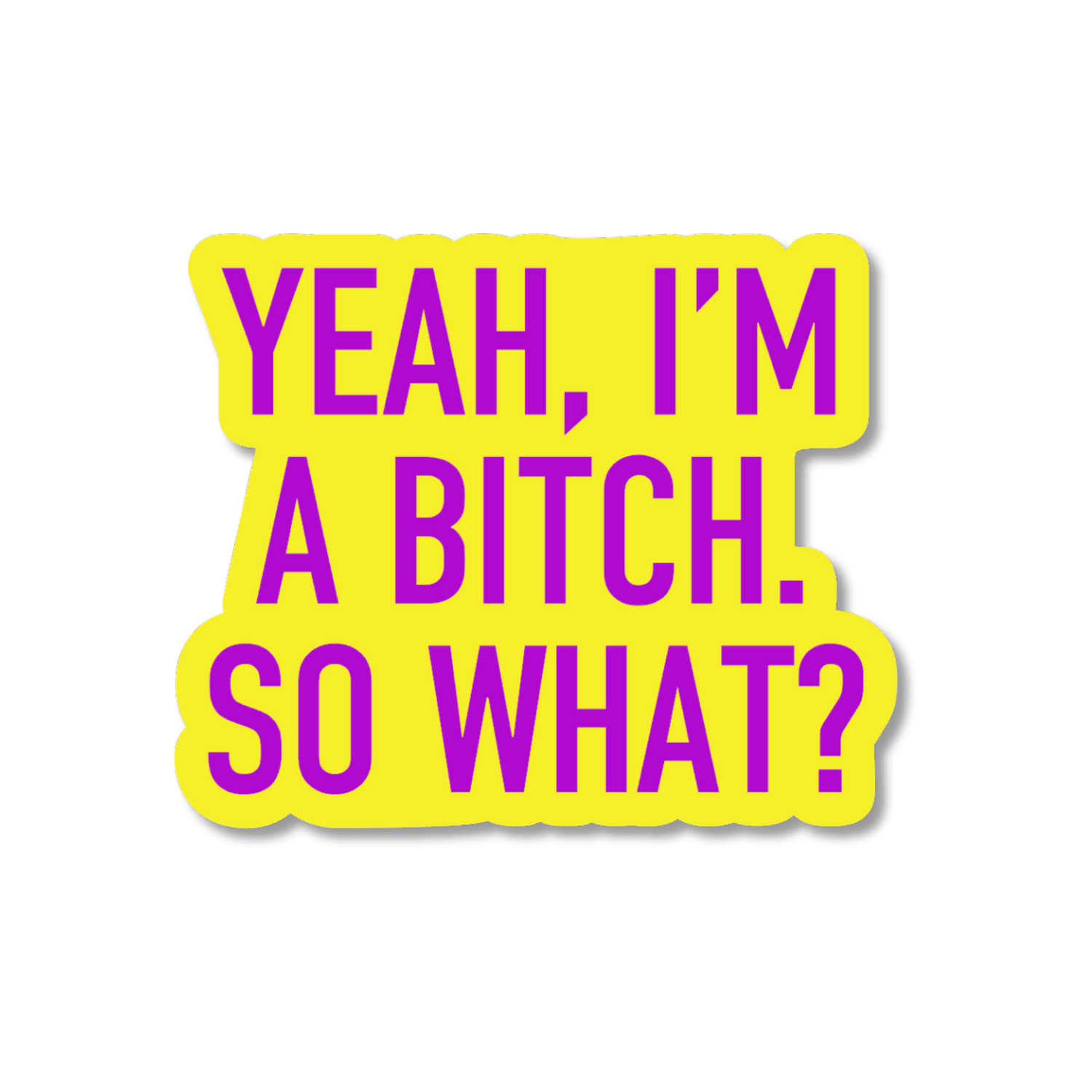 Sticker with text &