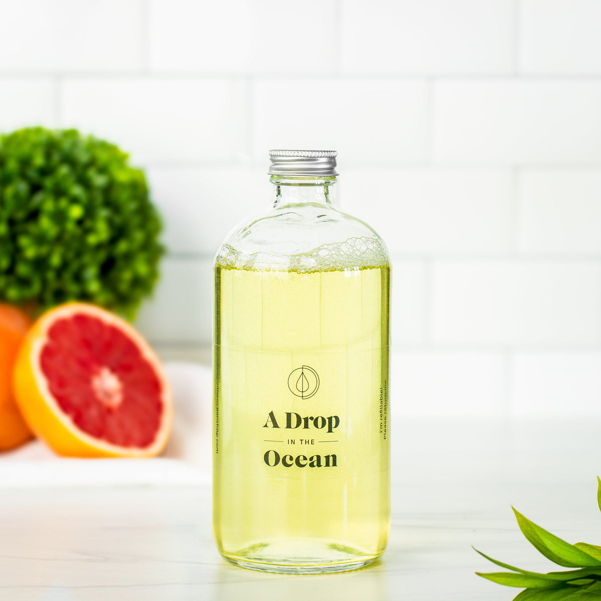 Refillable Liquid Hand Soap - Grapefruit Bergamot scent - Refill Bottle - 16oz