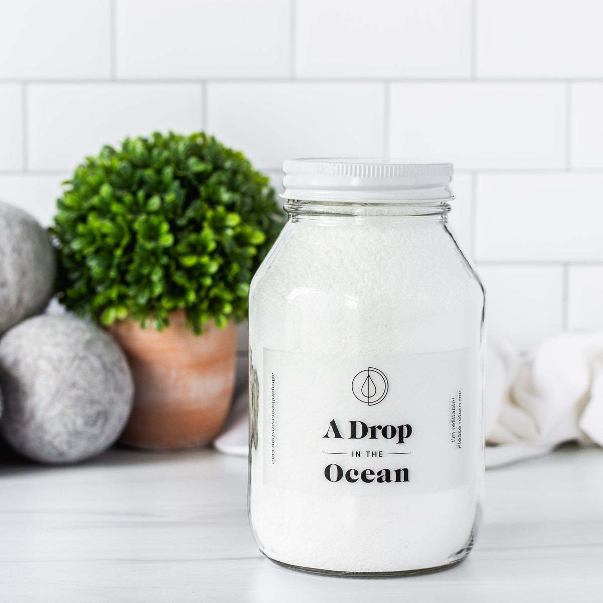 Refillable Laundry Detergent - 32oz Jar