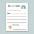 The image is a blank letterhead with a rainbow graphic and a sun graphic. The letterhead has a blank space for the recipient&