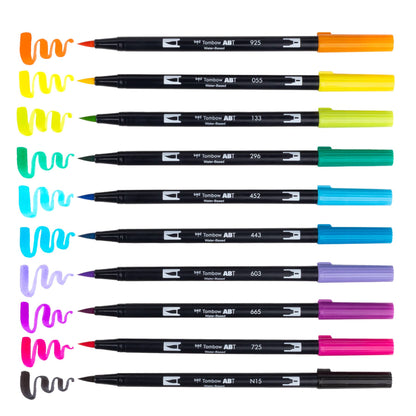 Dual Brush Pen Art Markers 10-Pack, Eighties
