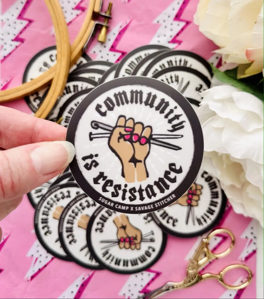 STICKER!! Community is resistance 2.5 in waterproof sticker