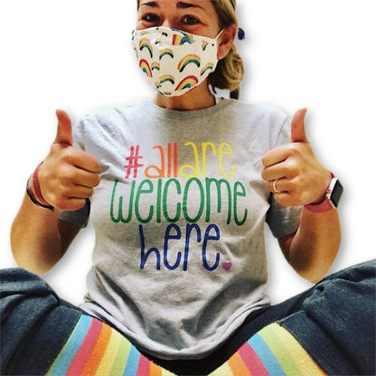 All Are Welcome Here Classic Tee - Kind Cotton