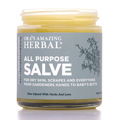 All Purpose Salve White Background 4oz Jar