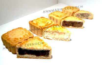 Mooncakes 2pk (Red Bean, Cinn/Vani, Choco, Coconut)