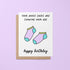Ankle socks millennial birthday card - MangoIllustrated - Greeting Cards