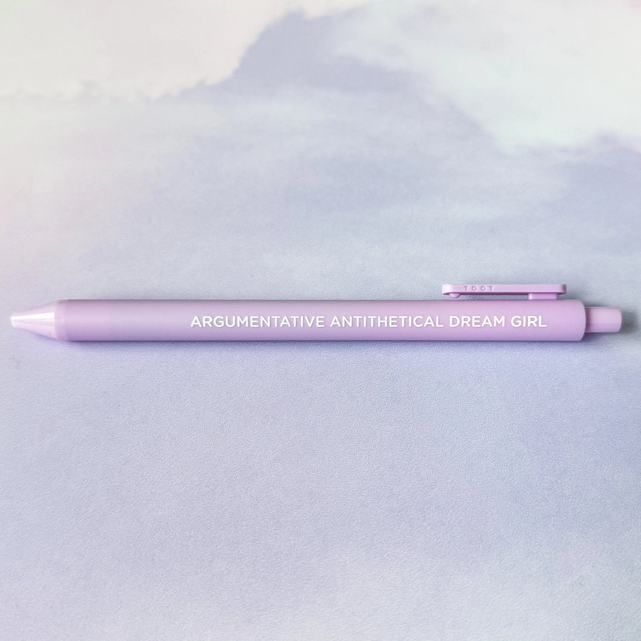 Argumentative Antithetical Dream Girl pen styled — music era Midnights desk pen by MangoIllustrated