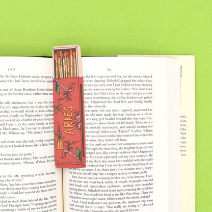 Zodiac Matchbox Bookmarks | Die-Cut Floral Astrology Bookmarks