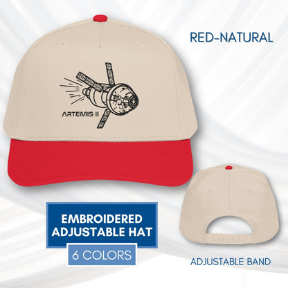 artemis-ii-2-embroidered-adjustable-baseball-hat-hand-drawn-art-space-nasa-inspired