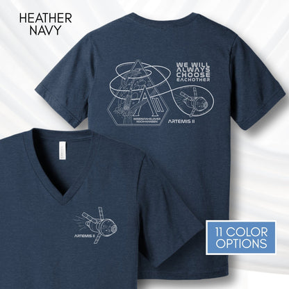 artemis-ii-mission-nasa-inspired-unisex-v-neck-graphic-tee-space-lover-tshirt-hand-drawn-art-heather-navy