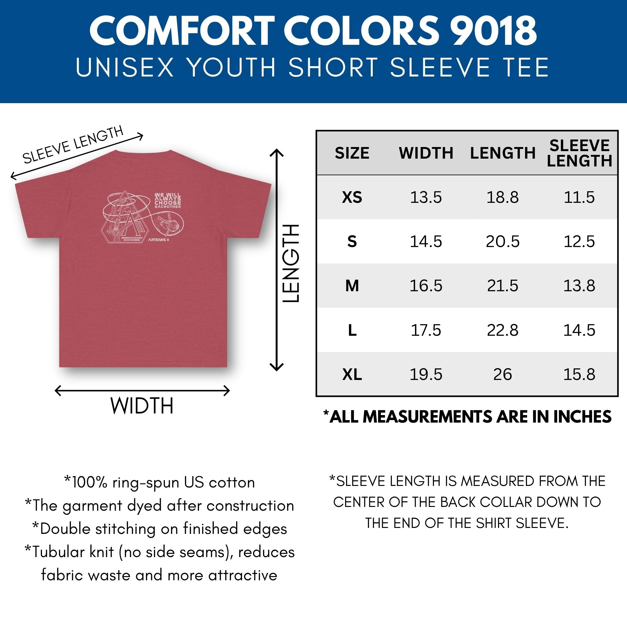 artemis-ii-mission-nasa-inspired-unisex-youth-graphic-tee-hand-drawn-space-art-t-shirt-comfort-colors-kids-apparel-size-chart