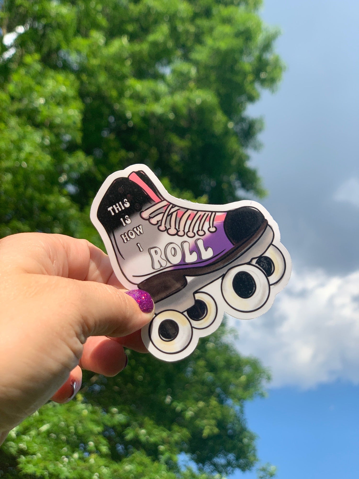 LGBTQ+ Pride Roller Skate Handmade Stickers