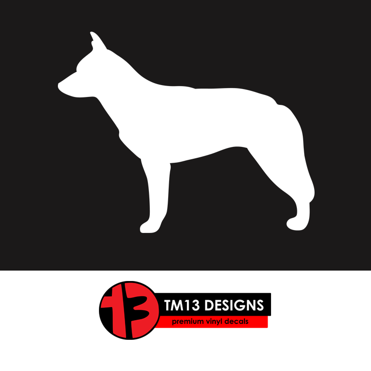 Australian Cattle Dog Silhouette Vinyl Decal