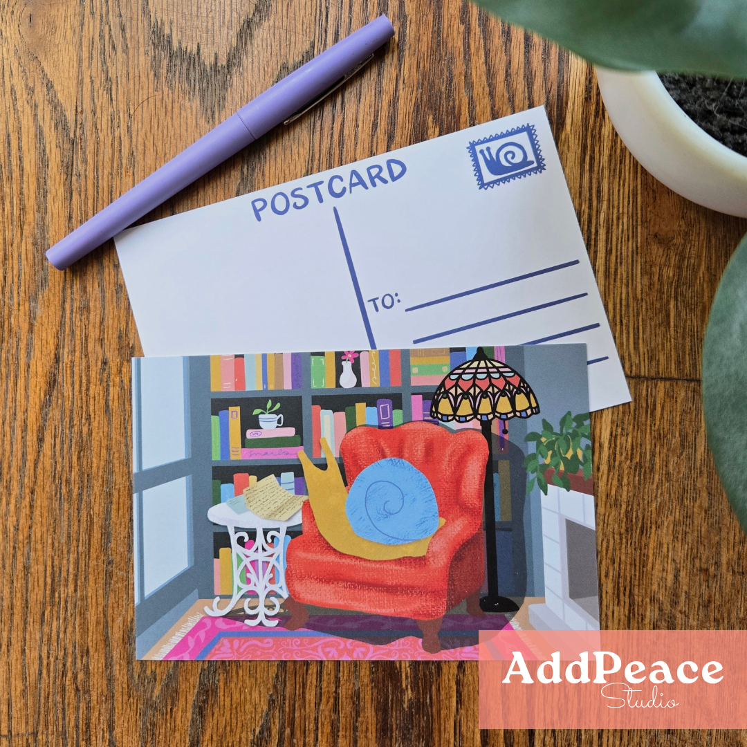 Snail Mail Illustrated Postcard Set | 12 Bookish &amp; Whimsical Postcards