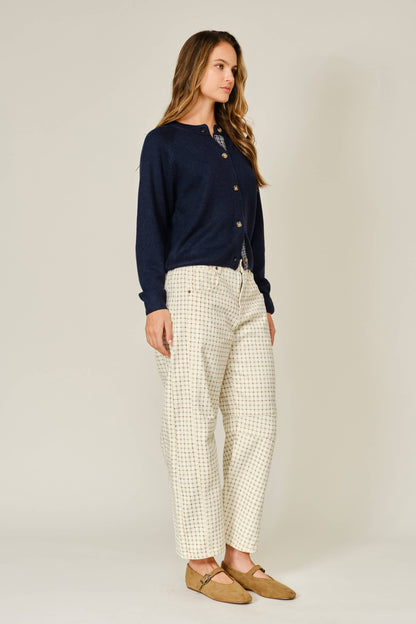 Oxford Plaid Barrel Pants