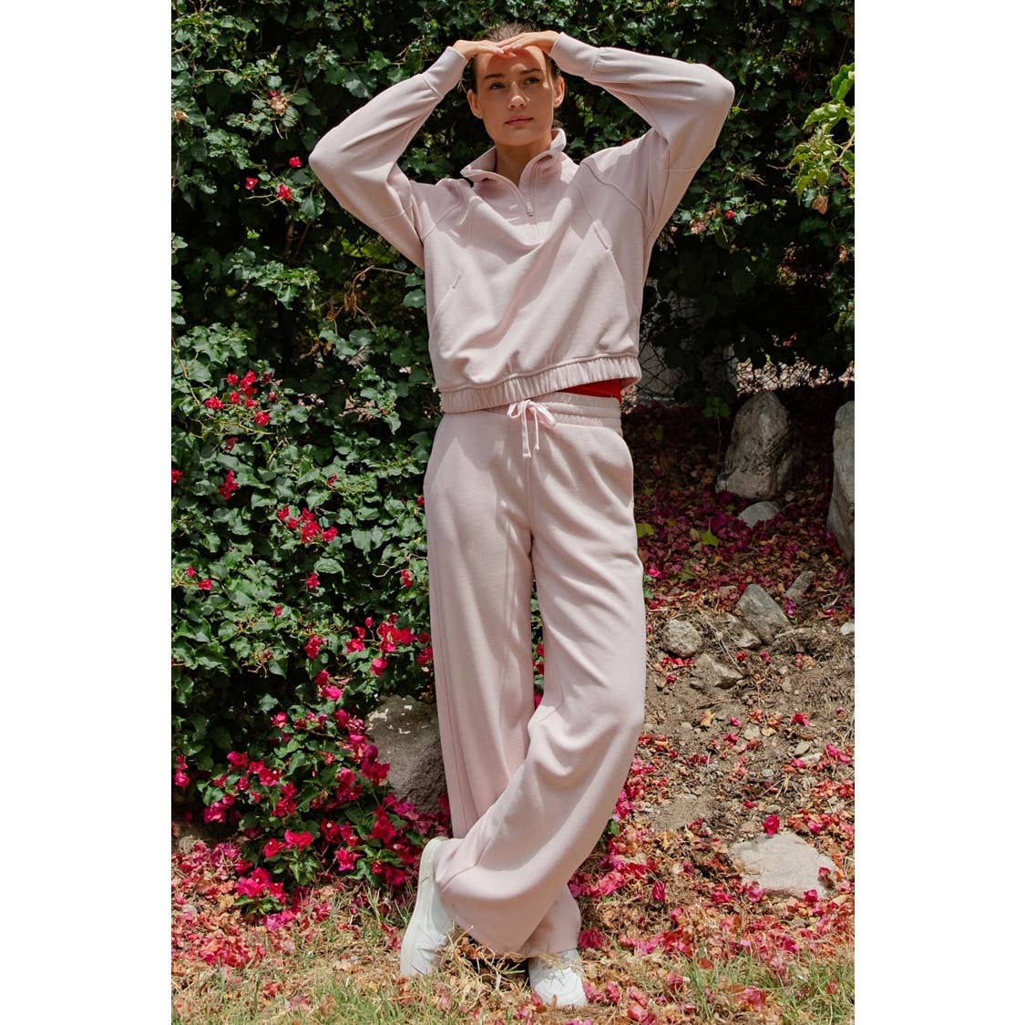 RIB BRUSHED STRAIGHT PANTS
