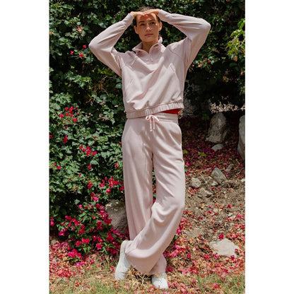RIB BRUSHED STRAIGHT PANTS
