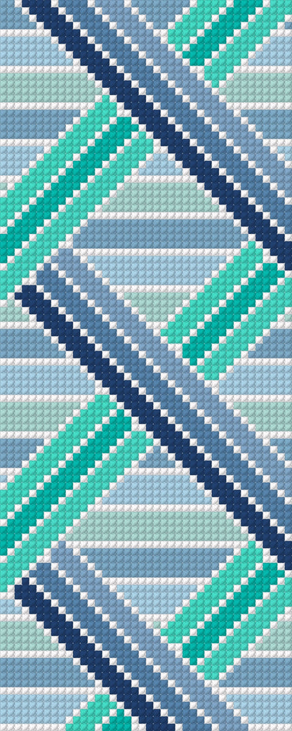 Geometric Bookmark - Blue