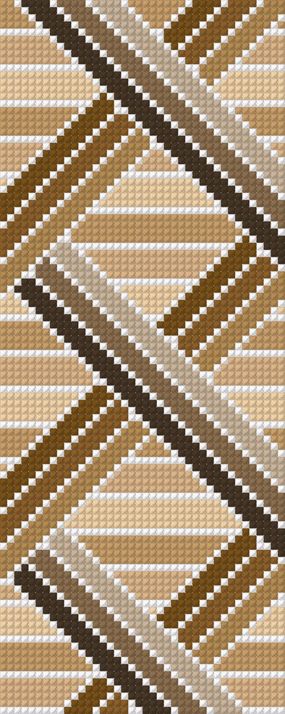 Geometric Bookmark - Brown