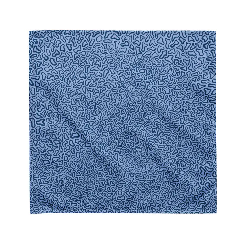 Blue Doodle Bandana