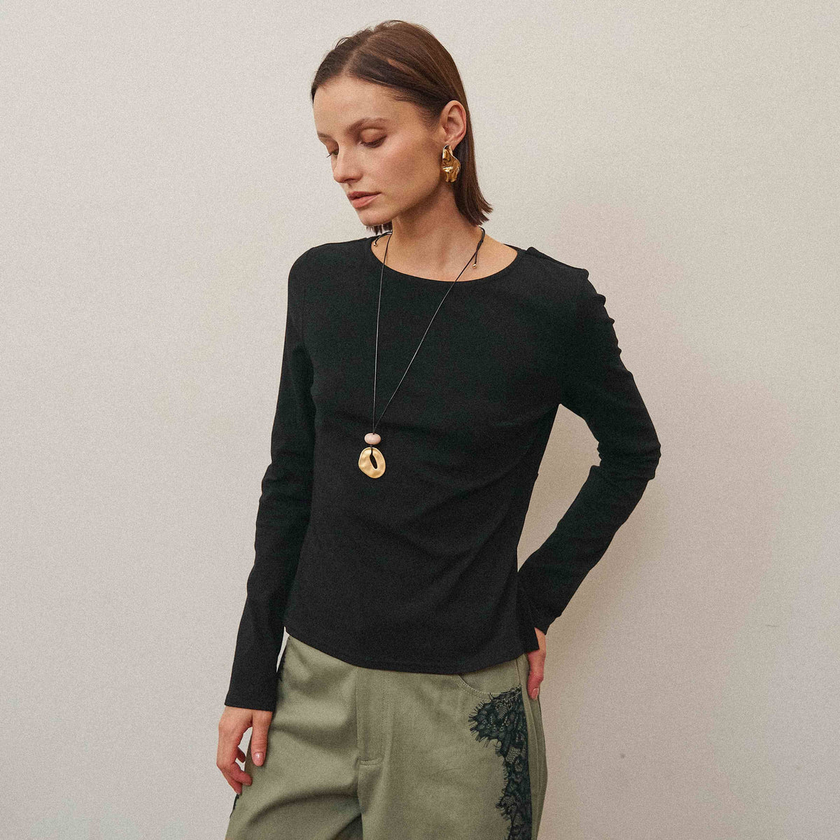 Pre-Order: The Able Lace Back Long Sleeve Top