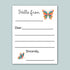 a blank letter or card with a butterfly illustration on the top right corner. The letter has a blank space for the recipient&