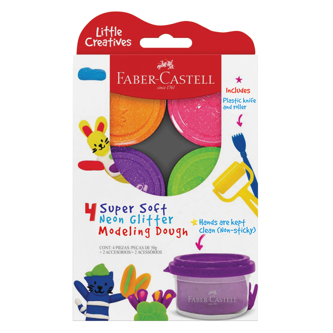 Little Creatives Modeling Dough 4Ct, 2 Varieties