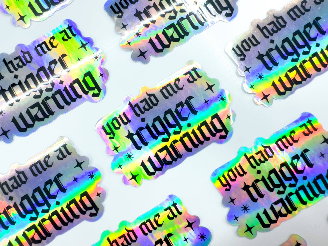 Holographic stickers with &