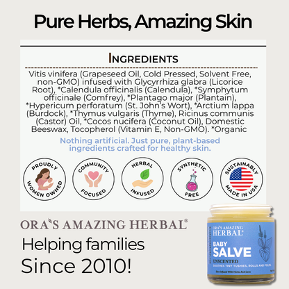 Baby Salve 4oz Informative Ingredient Tile