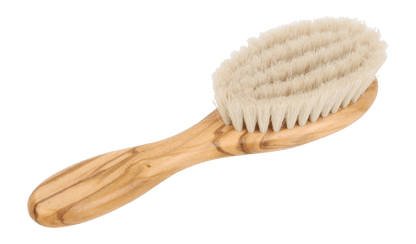 redecker german wooden brush for babies olivewood goat hair bristles