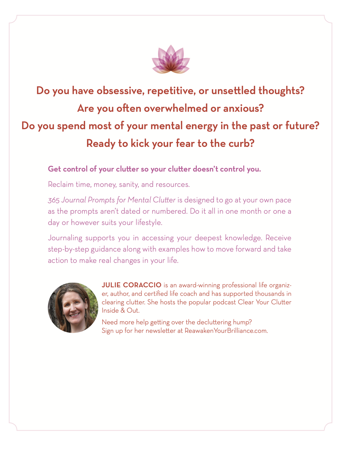Clear Mental Clutter: 365 Journal Prompts to Calm Your Mind