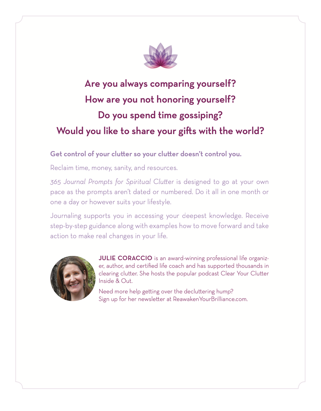 Spiritual Clarity Journal – Clear Spiritual Clutter &amp;amp; Deepen Your Inner Peace
