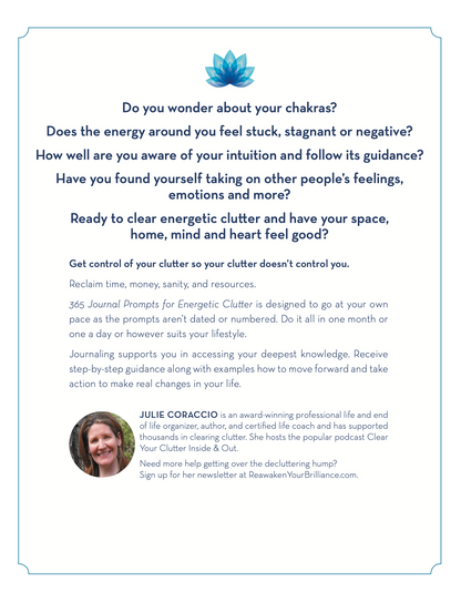 Clearing Energetic Clutter Book — 365 Journal Prompts