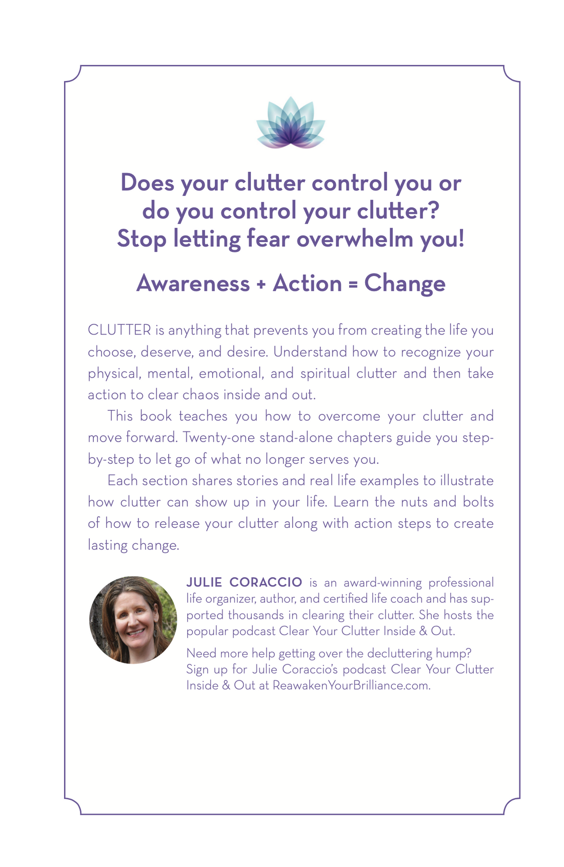 Clear Your Clutter Inside &amp;amp; Out Book to Declutter Your Home &amp;amp; Life